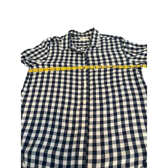 LEVIS WOMENS GINGHAM BLUE AND WHITE LONG SLEEVE BUTTON DOWN BLOUSE TOP SHIRT SM - Picture 7 of 11